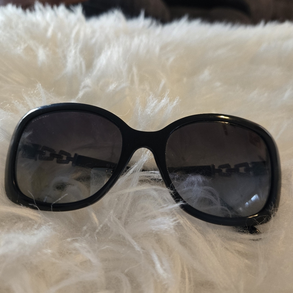 Bulgari Sunglass with crystals and green stone
